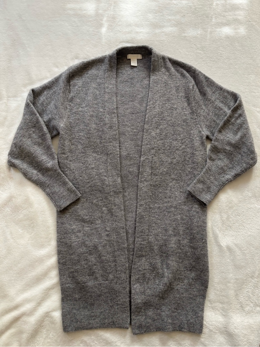 H&M long grey cardigan sweater